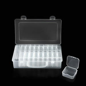 Boîte de rangement en plastique transparent à 20 compartiments carrés de 5,5 cm pour perles et bijoux, avec couvercle, fabriquée au Zhejiang - Product Image 4