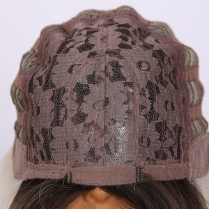 Модные парики в Европе и Америке градиент белого золота прямые волосы парик высокая температура шелк BOBO парик SM396 - Product Image 4