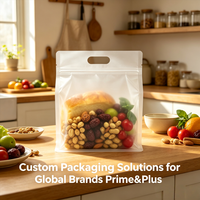 Pochette personnalisée imprimée givrée pour friandises pour animaux, avec poignée, fond plat, fermeture éclair refermable, qualité alimentaire TOPET/PE, pour aliments pour chiens et bébés
