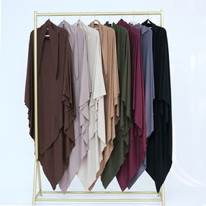 Venta al por mayor nueva Abaya Khimar tradicional musulmana ropa Maxi Khimar una capa estiramiento suave Modal gran bufanda Hijab Khimar vestido - Product Image 6