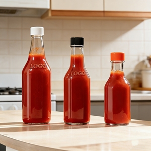ขวดซอสพริกเปล่า 5 ออนซ์ ชุดครบ พร้อมฝาปิดแบบหดรัด คุณภาพพรีเมียมสำหรับเชิงพาณิชย์ ทำจากแก้วใส - Product Image 1