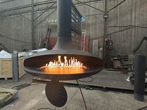 Chimenea <span class=keywords><strong>de</strong></span> <span class=keywords><strong>Gas</strong></span> Interior Personalizable <span class=keywords><strong>de</strong></span> Acero al Carbono <span class=keywords><strong>de</strong></span> Alta Calidad con Chimenea y Pintura Negra Resistente a Altas Temperaturas - Product Image 4