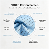 Ensemble de housse de couette et drap-housse géométrique simple en coton biologique écologique, taille King, 300 fils, toutes saisons