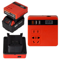 Outils électriques 18V, batterie lithium rechargeable, convertisseur 21V en AC220V/DC5V/12V, fonctionnement portable en extérieur, convertisseur DC-AV