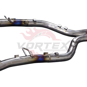 Sistema de Escape Catback Vortex Titanium Valvetronic para Aston Martin Rapide 6.0L V12, Silenciador de Carreras con Corte en Forma de Pie Azul Quemado - Product Image 4