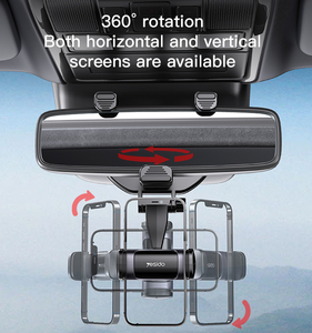 C193 Yesido utilizzando lo specchietto retrovisore per auto di rotazione di 360 gradi compatibile con bloccaggio per <span class=keywords><strong>telefono</strong></span> cellulare 4-7 pollici - Product Image 6