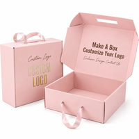 Luxuriöse Bedruckte Rosa Verpackungsbox mit Papierbox und Griff Verpackungsschachteln für Kleinunternehmen