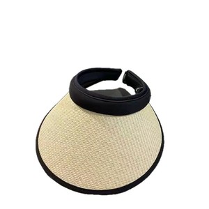 Sombrero de paja transpirable con visera ancha de verano UPF50+ con protección solar para mujer, para uso en la playa y al aire libre - Product Image 5
