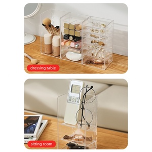 กล่องเก็บของติดกระจกจากโรงงานโดยตรง กล่องใส่พาเลทแต่งหน้า ที่จัดระเบียบเครื่องสำอางสำหรับโต๊ะเครื่องแป้ง ที่จัดระเบียบเครื่องสำอางสำหรับลิ้นชัก - Product Image 6