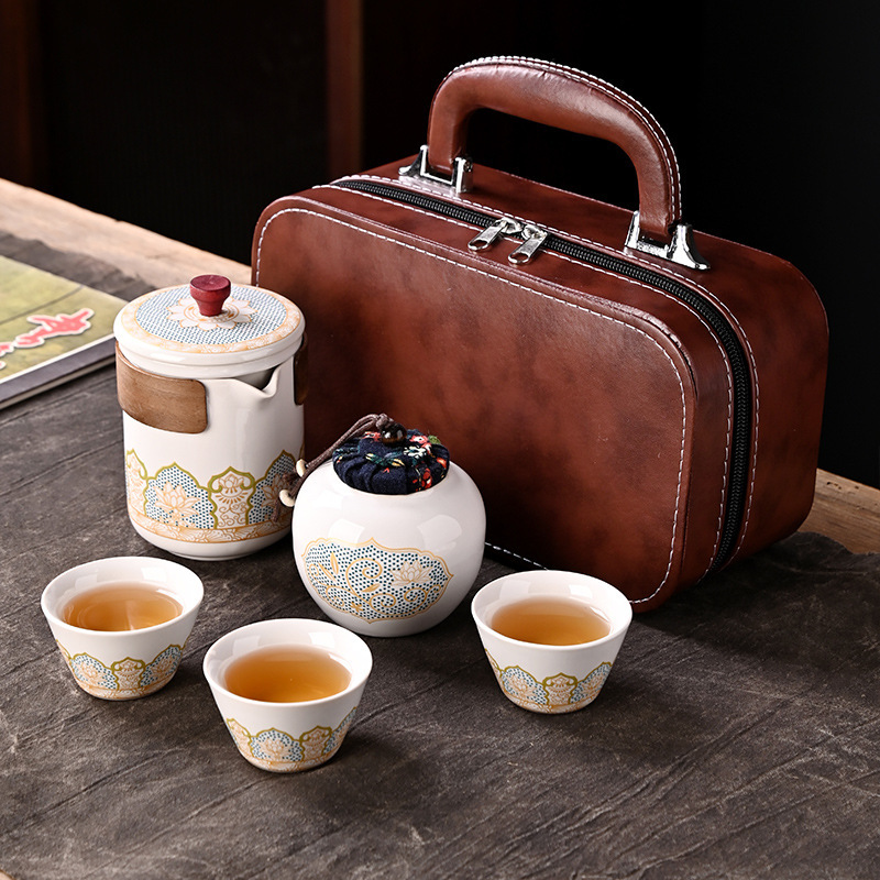 Classic vintage small brown bag-white