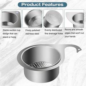 Panier égouttoir en acier inoxydable en forme de cygne pour évier de cuisine, baignoire, support de rangement suspendu - Product Image 2
