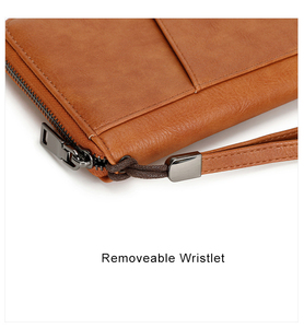 Cartera de Pasaporte con Protección RFID, Porta Tarjetas de Viaje Largo, Organizador de Documentos con Cierre, Cuero PU para Viajes de Negocios - Product Image 6