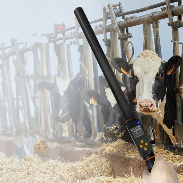ISO Durable Plastic RFID Scanner for Livestock 134.2kHz Animal Microchip Stick Reader with for 0-30cm Reading Distance
