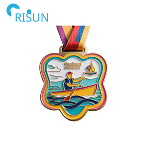 Vente en gros de médailles d'aviron de yacht de sport en métal personnalisées logo personnalisé fiesta <span class=keywords><strong>miraculous</strong></span> canotage médailles médaillon médaillon longe - Product Image 5