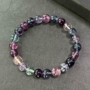 Bracelet en pierre naturelle avec perles de verre colorées, expert en soulagement du stress, support après-vente marque blanche - Product Image 1