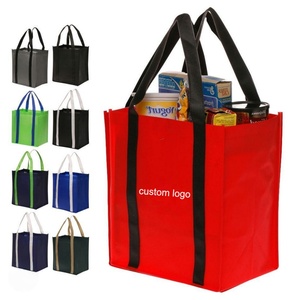 Sac fourre-tout personnalisé avec logo imprimé, en tissu non tissé, sac de shopping de marque pour les courses - Product Image 1