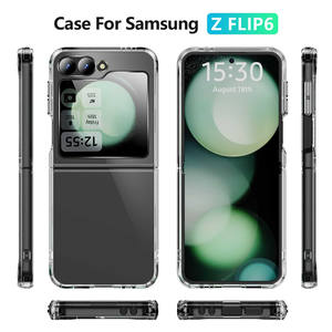 Clear Slim Anti-Scratch Soft TPU Bumper Hybrid Hard 2,0 MM PC Back Cover Funda para teléfono móvil para <span class=keywords><strong>Samsung</strong></span> Z <span class=keywords><strong>Flip</strong></span> 6 5 - Product Image 2