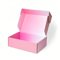 Boîte à vêtements de luxe rose pour petites entreprises rabat rigide ouvert magnétique pliant gaufrage chaussettes emballage boîte-cadeau boîtes en papier