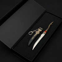 Porte-clés Thrones Game Dragon Bone Dagger Modèle GTR16 Accessoires d'armes de glace et de feu en métal et alliage de zinc