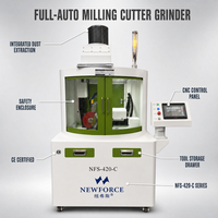 Affûteuse automatique de fraises CNC, machine à affûter les outils, haute précision, conception fermée, panneau de commande numérique, 90 kg, 1 an de garantie