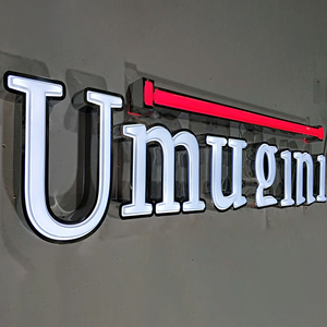 3D наружные акриловые вывески с 3d буквами, логотип для кафе, используемые наружные светодиодные вывески для магазина - Product Image 2