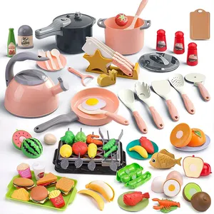 Custom Luxury Children's Play Home Simulation Kitchen Toy Set Girl Cooking Boy Girl Baby Cutting Fruit Cooking Kitchenware