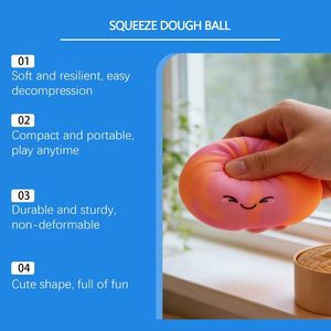 Juguete Sensorial Antiestrés de TPR Suave con Forma de Dumpling Bao Bun, Juguete para Aliviar el Estrés y la Ansiedad para Adultos y Niños - Product Image 5