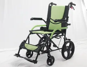 Silla de ruedas nuovo disegno di luce peso compatto in alluminio sedia a rotelle di cura Manuale sedia a rotelle Pieghevole sedia a rotelle Con freno