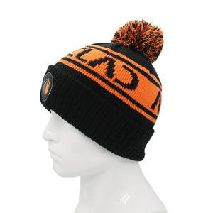 Warm Breathable Winter <b>Hats</b> Good Quality 100% Acrylic Knitted <b>Hat</b> With Custom Embroidery Logo <b>Pompom</b> Beanies Fashionable Design - Product Image 3