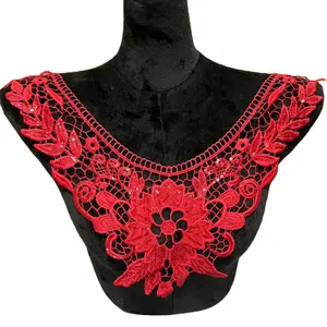 2023New Decoration Ladies Kurtis Neck Designs Fancy Neck Designs Sequin Lace Collar