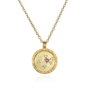 Kustom persahabatan hadiah perhiasan zodiak tanda pesona perhiasan tindik Aquarius Batu lahir kalung liontin - Product Image 1