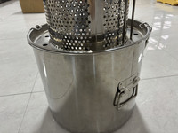 Presse à miel en acier inoxydable - Presse à vis manuelle pour miel brut et cire d'abeille - Qualité alimentaire, facile à nettoyer pour l'apiculture