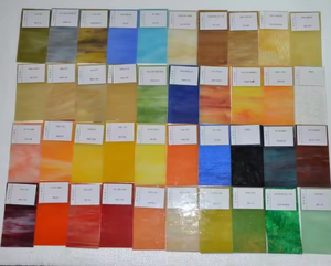 Feuille de verre Tiffany <span class=keywords><strong>opale</strong></span> de 3 mm, motif texturé, verre coloré mélangé pour la décoration et l'artisanat - Product Image 2