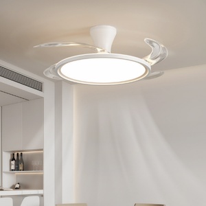 Modern Large Wind Variable Frequency Invisible Fan Lamp Bedroom Living Room Household Electric <b>Chandelier</b> LED Ceiling Fan - Product Image 4