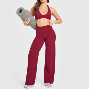 Leggings <span class=keywords><strong>Bond</strong></span> Oem Plus Size, Sólidos, Acampanados, de Alta Elasticidad, Elásticos en Cuatro Direcciones, Transpirables, de Secado Rápido, para Yoga, para Mujer - Product Image 3