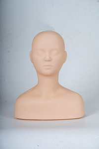 Entrenamiento de belleza Manejo DE LA PIEL Silicona suave Práctica de acupuntura Maniquí de silicona Masaje facial Cabeza de entrenamiento con hombro - Product Image 3