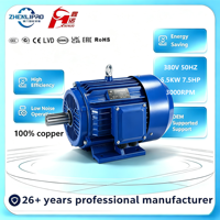 Moteur d'induction triphasé à haut rendement série Y3 YE3, boîtier en fer, 5,5 kW, 7,5 CV, 3000 tr/min, 2 pôles, moteur AC