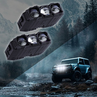 Projecteur triple laser bi-LED 12V IP68 à faisceau haut et bas 220W, 3 lentilles, projecteurs de calandre avant de voiture