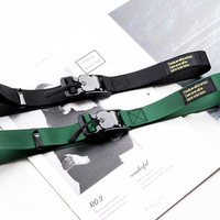 Ceinture à boucle magnétique unisexe, tendance, polyvalente, tactique, fonctionnelle, en toile, ceinture de travail, boucle magnétique de 2.5cm