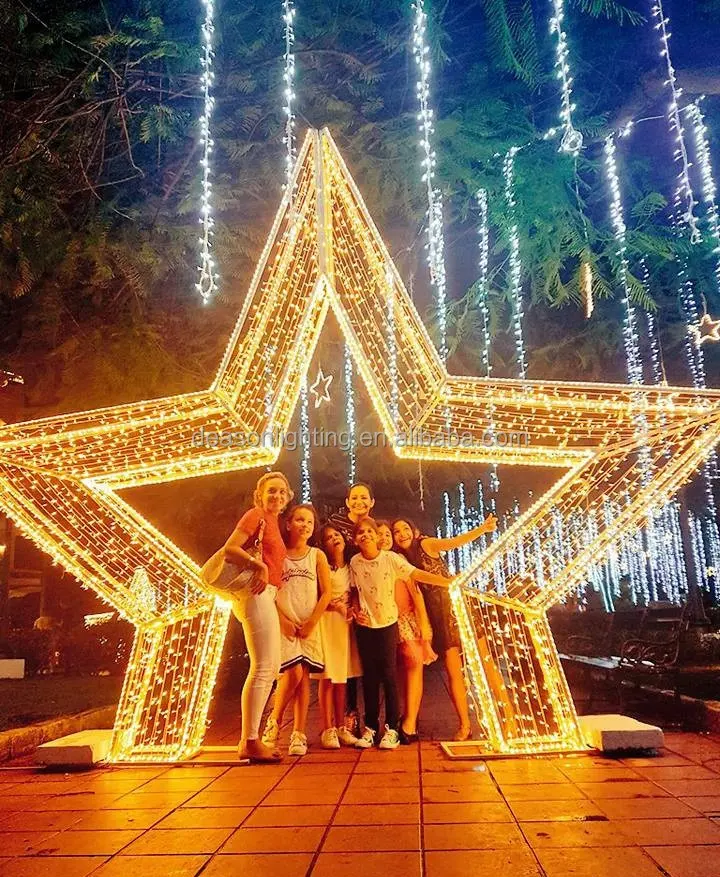 Gigante exterior led estrella de Navidad