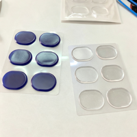 Commande en gros de coussinets de gel transparents pour batterie électronique, personnalisables en couleur et taille, haute élasticité, pour kits d'entraînement et ensembles acoustiques