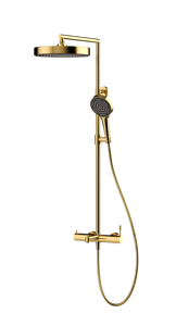Gear Handle Concealed <b>Shower</b> <b>System</b>, In-Wall Mount, Brushed Silver / Multi-Finish, Rain Head Included, SUS304, OEM Factory - Product Image 2