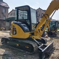 Mini-excavatrice sur chenilles hydraulique Komatsu PC50MR d'occasion, 5 tonnes, pour la construction (également compatible PC45MR, PC55MR)