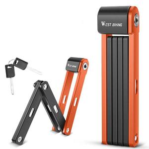 WEST BIKING Folding <b>Lock</b> <b>Portable</b> Chain <b>Lock</b> Anti Theft Waterproof Steel for E Bike Scooter Motorcycle - Product Image 1