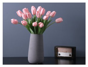 Venta Directa de Fábrica, Comercio Exterior Transfronterizo, Mini Tulipanes Artificiales para Decoración del Hogar, Sala de Estar y Bodas - Product Image 4