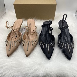 New Arrival Pointed-Toe Stiletto Heels - Elegant Slimming Closed-Toe Back-Strap Women's Heeled <b>Sandals</b> - Product Image 1