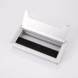 2020 热卖低价铝合金方形矩形线盒电缆垫圈用于办公桌