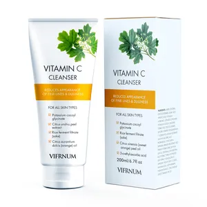 Eenvoudige Veganistische Biologische Gezichtsreiniger Huidverzorging Anti Veroudering Vitamine C Oem Face Wash