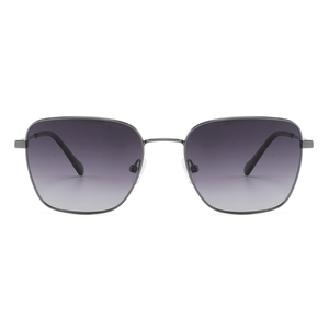 Gafas de Sol Unisex con Marco Metálico Rectangular, Lentes Grises Degradados, 100% Protección UV, Protección Solar para Adultos - Product Image 6