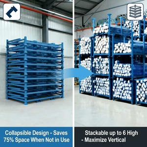 TER Heavy Duty Corrosion Resistant Removable Mild Steel Textile Rack Logistics Multi Level Rigid Square Tube <strong>Folding</strong> <strong>Shelving</strong> - Product Image 3
